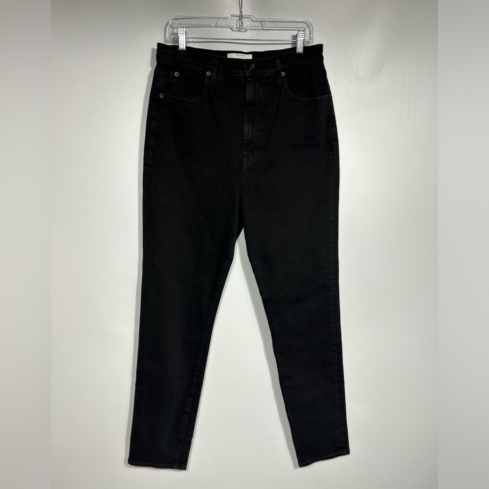 New SLVRLAKE High Rise Slim Beatnik Hidden Valley  Jeans Size 32 Black - Picture 3 of 12